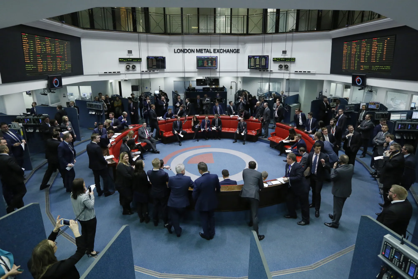 Trading floor at the London Metal Exchange